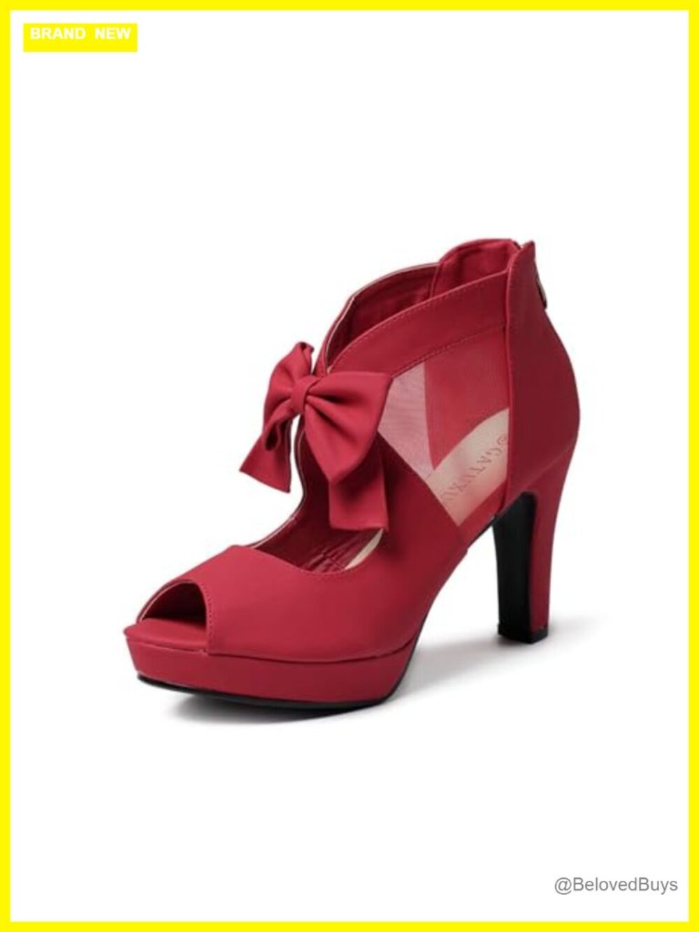 Open Toe Platform Heeled Sandals with Bows Strappy Prom Shoes